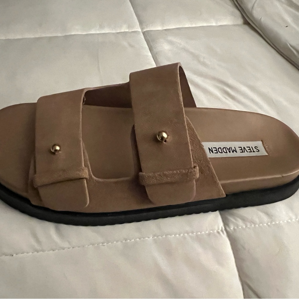 Tan Slide Sandals - Picture 7 of 7